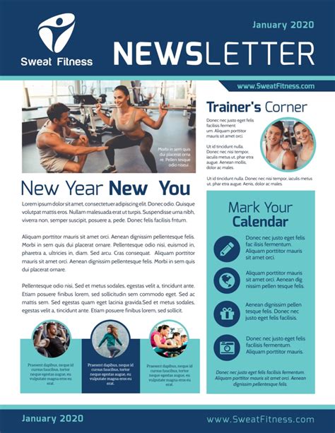 Pro Fitness Newsletter Template Mycreativeshop