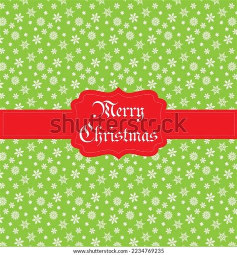 Vector Illustration Green Christmas Greeting Card Stock Vector Royalty