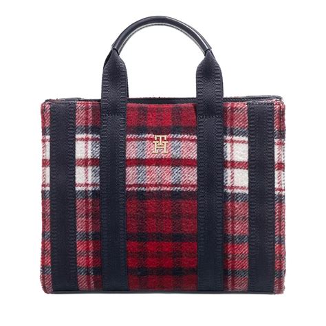 Tommy Hilfiger Th Identity Small Tote Check Check Tote