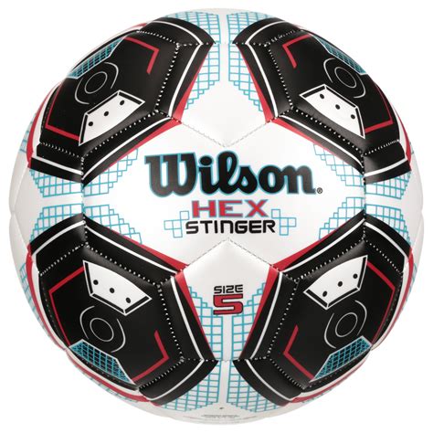 Wilson Hex Stinger Soccer Ball, Size 5, Black, Blue and White - Walmart ...