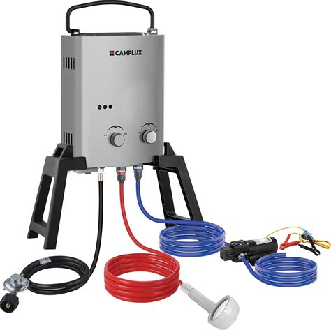 CAMPLUX GPM Portable Outdoor Tankless Water Heater Propane Instant Hot Camping Shower Pump