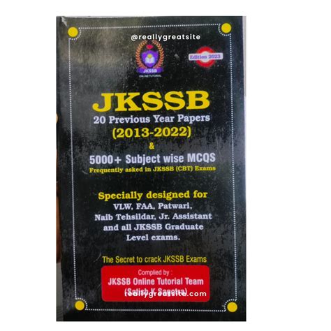 Buy Jkssb Previous Papers From 2013 To 2022 And 5000 Subject Wise Mcqs