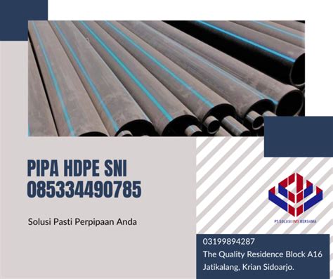 Pipa HDPE SNI SDR 11 PN 16 Untuk Saluran Drainase Info Harga Pipa