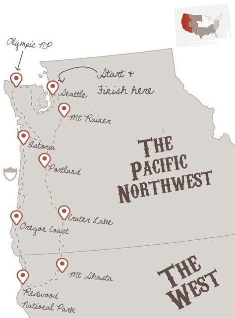 PNW road trip. Stretch it down to start and end in SF and I'm in ...