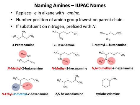 Nomenclature Of Amines