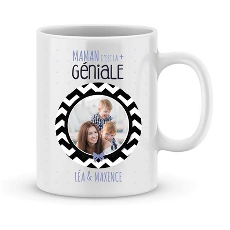 Mug personnalisé avec prénom et photo maman c est la plus géniale