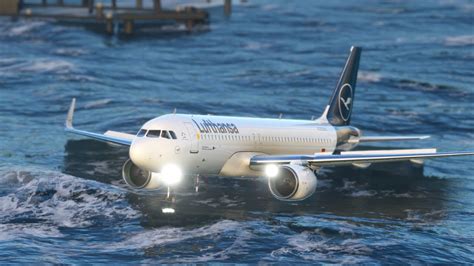 Extreme Giant Aeroplane Flight Landing Airbus A Lufthansa Landing