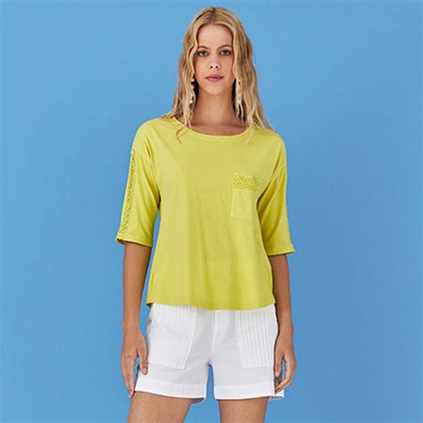 Blusa Over Cor Lima Reserva Natural Pole Modas