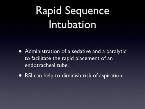 Rapid Sequence Intubation