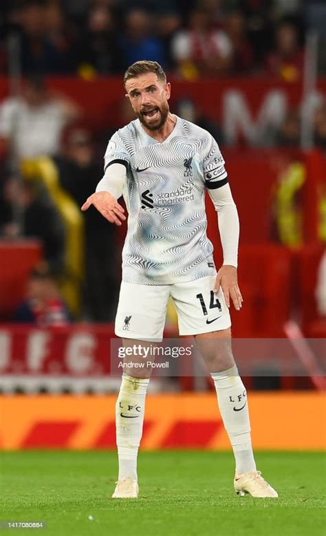 Jordan Henderson Captain Of Liverpool During The Premier League Match