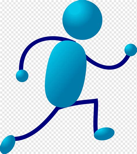 Animation Stick figure Cartoon, running man, blue, people, running png ...