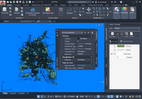 Leçon 2 Visite guidée du jeu doutils AutoCAD Map 3D