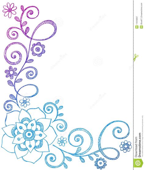 Flower Border Drawing at GetDrawings | Free download