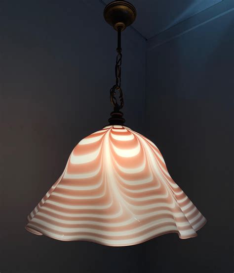 Beautiful And Large Mid Century Modern Italian Murano Glass Art Pendant Light At 1stdibs