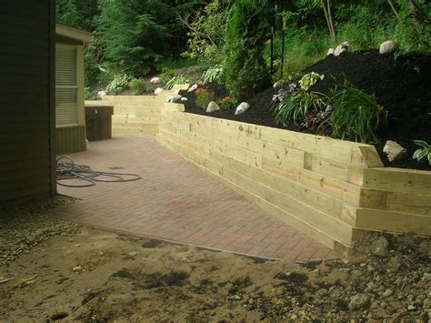 Retaining Walls - Timber - Stubenhofer Landscaping, Erie PA