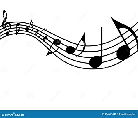 Musical Notes On Lines Stock Illustration Illustration Of Symbol