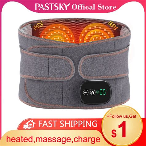 Electric Heating Belt Waist Massager Vibration Red Light Hot Compress