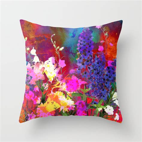 Floral Chaos Throw Pillow By Clemm Society6