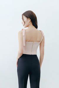 Leia Corset Top In Nude Pink Chello