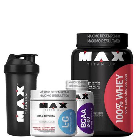 🏷️【tudo Sobre】→ Kit Ganho De Massa Max Titanium Sabor Morango