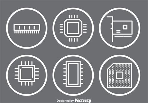 Microchip Icons 101757 Vector Art At Vecteezy