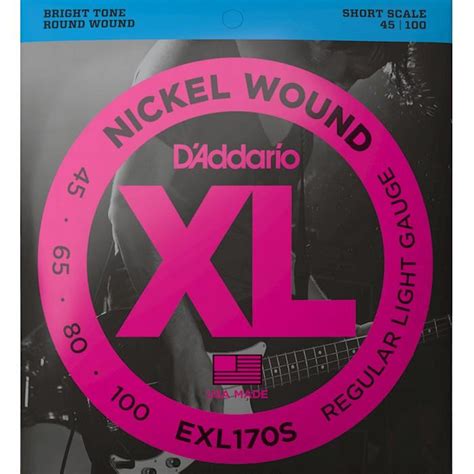 D Addario EXL170S Nickel Wound 045 100 Short Scale ダダリオ ベース弦 DADDARIO