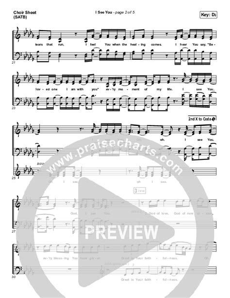 I See You Choir Sheet Music PDF Chris Tomlin Brandon Lake