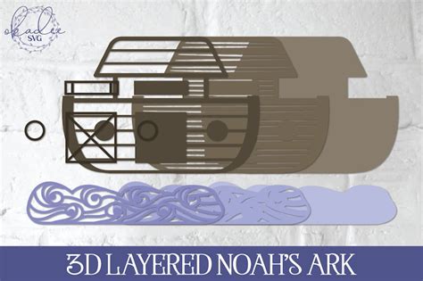 3D Layered Noah S Ark Layered Papercut SVG Noah S Etsy