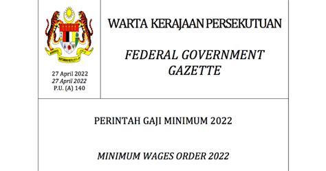 New Minimum Wages Order Effective May Employers With Less Than