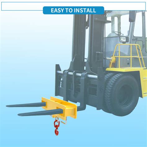 Forklift Lifting Hoist Swivel Hook Mobile Crane 4500 Lb Capacity Fork