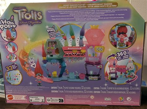 MATTEL DREAMWORKS TROLLS BAND TOGETHER MOUNT RAGEOUS PLAYSET WITH QUEEN