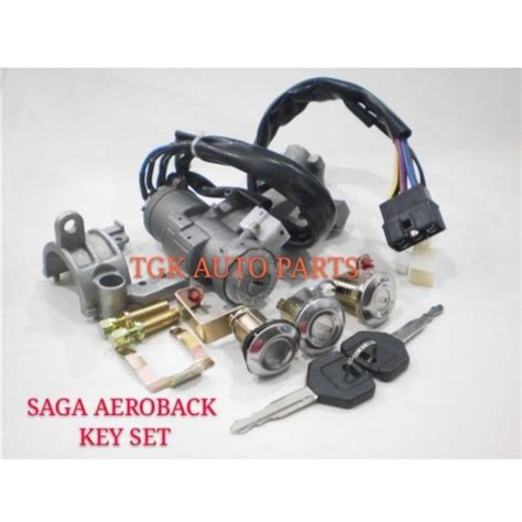 PROTON SAGA ISWARA AEROBACK STARTER KEY WITH DOOR KEY LOCK SET Shopee