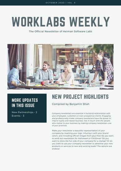 Customize 46 Company Newsletter Templates Online Canva