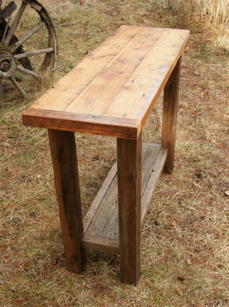 Rustic Reclaimed Barnwood Sofa Table By Echopeakdesign On Etsy 40000