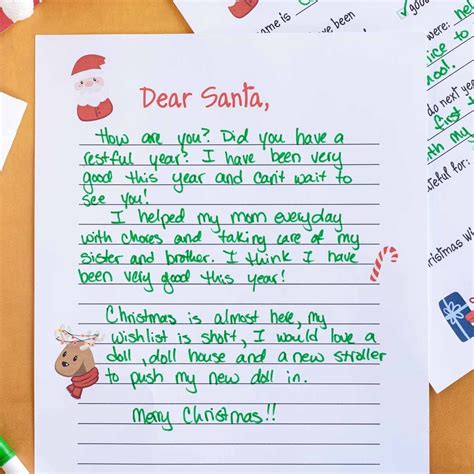 Adorable Letter To Santa Printable For Kids (Free Template), 48% OFF