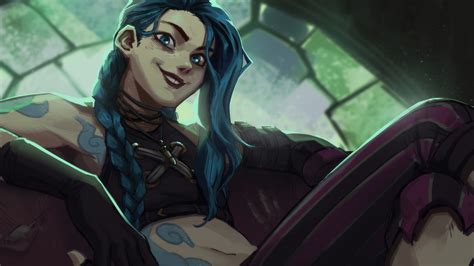 Arcane Jinx Lol Art K E Wallpaper Pc Desktop