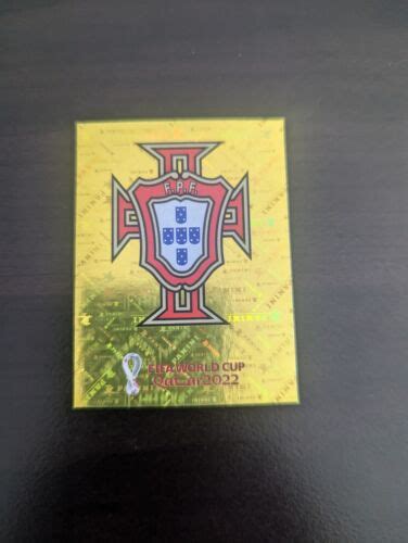 2022 Panini World Cup Soccer Sticker POR2 Portugal Team Logo FOIL EBay