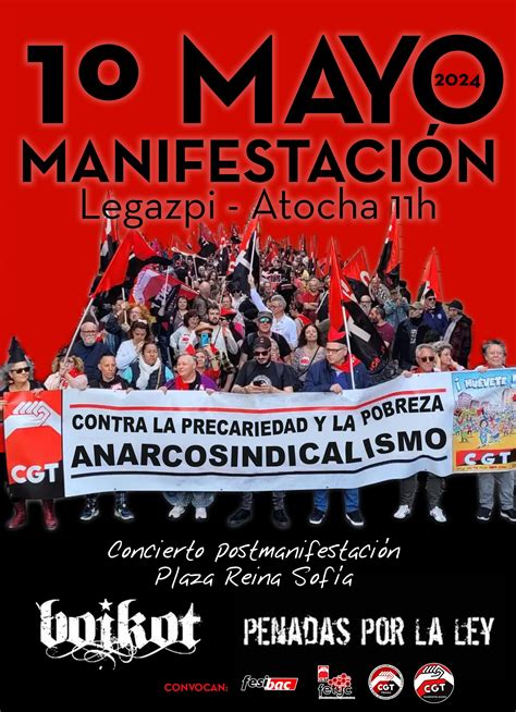 Contra La Precariedad Y La Pobreza Anarcosindicalismo — Manifestación 1º De Mayo Federación