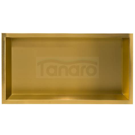 Balneo Półka wnękowa z kołnierzem Wall Box One 60 x 30 x 7 cm złota