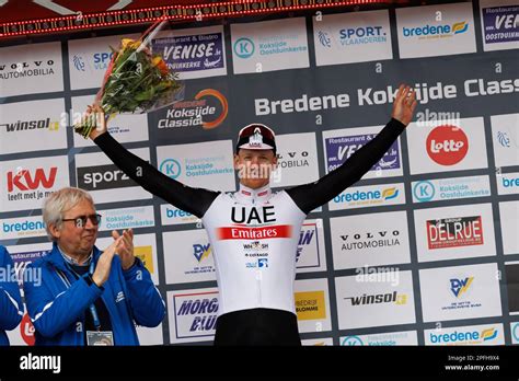 German Pascal Ackermann Of UAE Team Emirates Pictured On The Podium Of