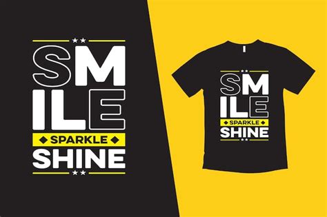 Premium Vector Smile Sparkle Shine Black T Shirt Mockup And A White T