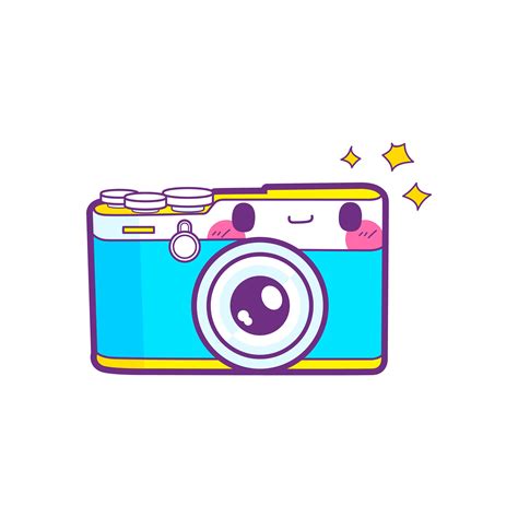 cute camera sticker emoticon 485783 Vector Art at Vecteezy