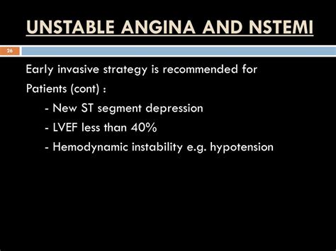 PPT TREATMENT Of CHRONIC STABLE ANGINA AND Acute Coronary Syndrome