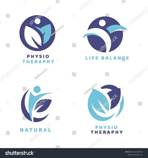 Creative Physiotherapy Logo Set Vector Stock Vector (Royalty Free) 2203301953 | Shutterstock