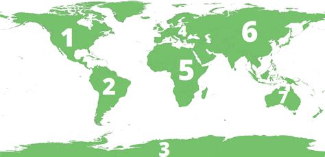 7 Continents Map | Science Trends