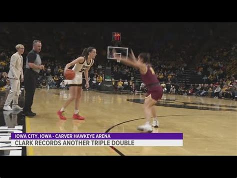 Caitlin Clark S Triple Double Leads No 4 Iowa Over Loyola YouTube