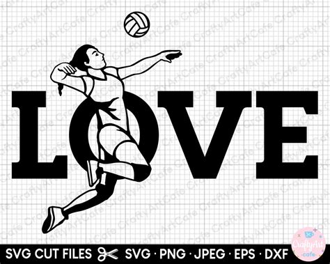 Volleyball Svg Volleyball Png For Cricut Love Etsy