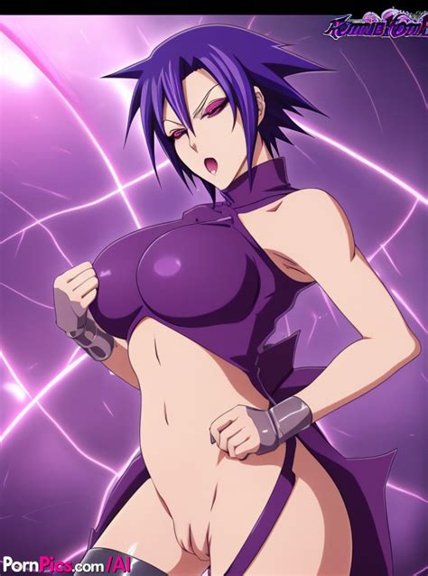 Purple Haired Hentai Vixen Road Kamelot Displays Her Monster Juggs