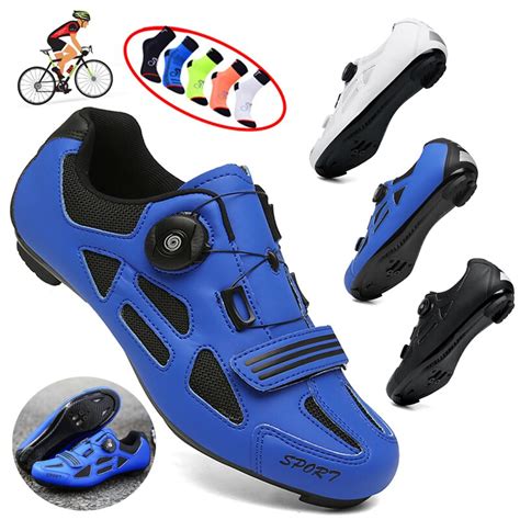 Cycling Mtb Shoes With Clits Men Route Cleat Road Bike Speed Flat