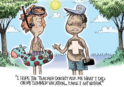 summer holiday funny cartoon